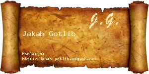 Jakab Gotlib névjegykártya